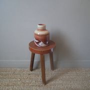 Vase en céramique design contemporain fabrication artisanale forme minimaliste  tons bruns