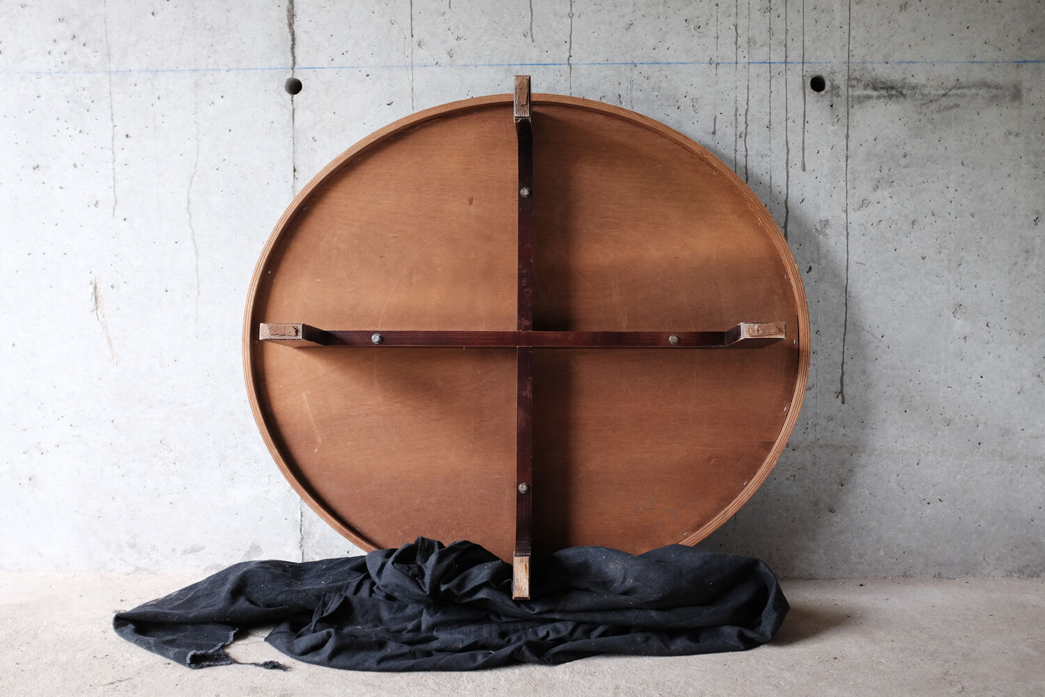 Coffee table "herbarium" oval bu Roger Capron in ceramic circa 1965