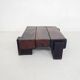 Mid-century brutalist solid wooden coffee table, The Netherlands 1970's