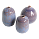 Trio de céramiques miniatures bleues par Antonio Lampecco