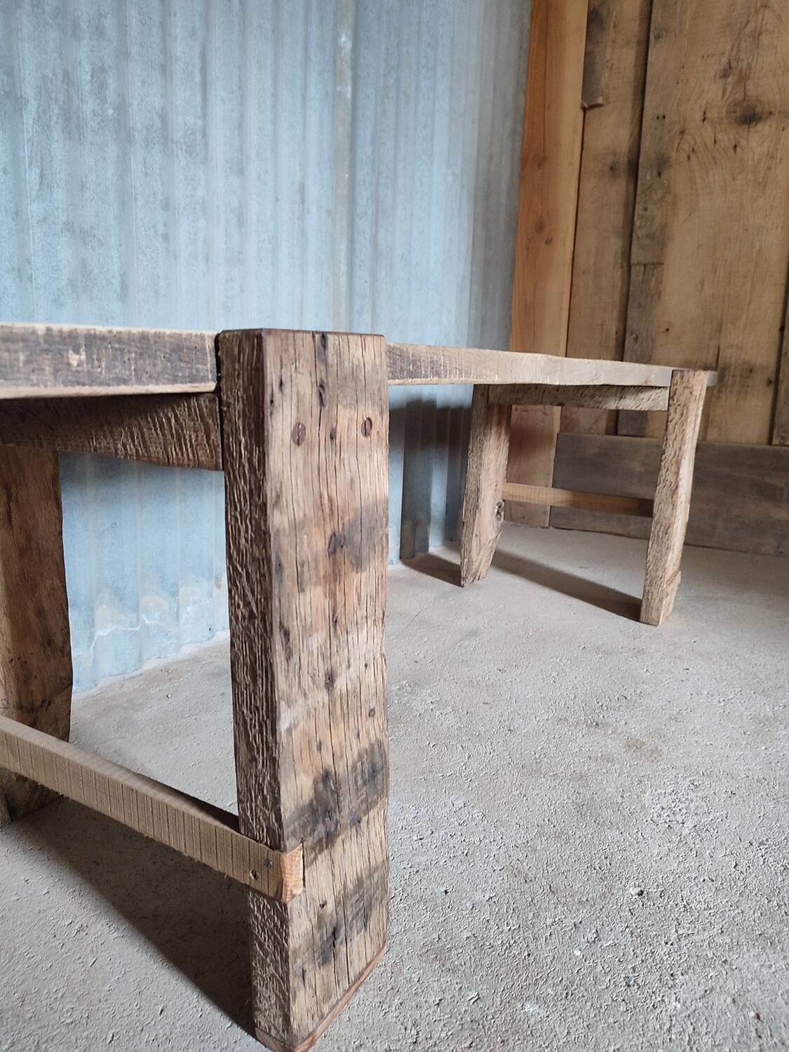 Superb wabi-sabi bed bench...