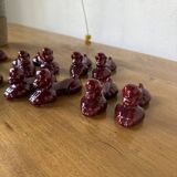 Red poodle ceramic knife holder