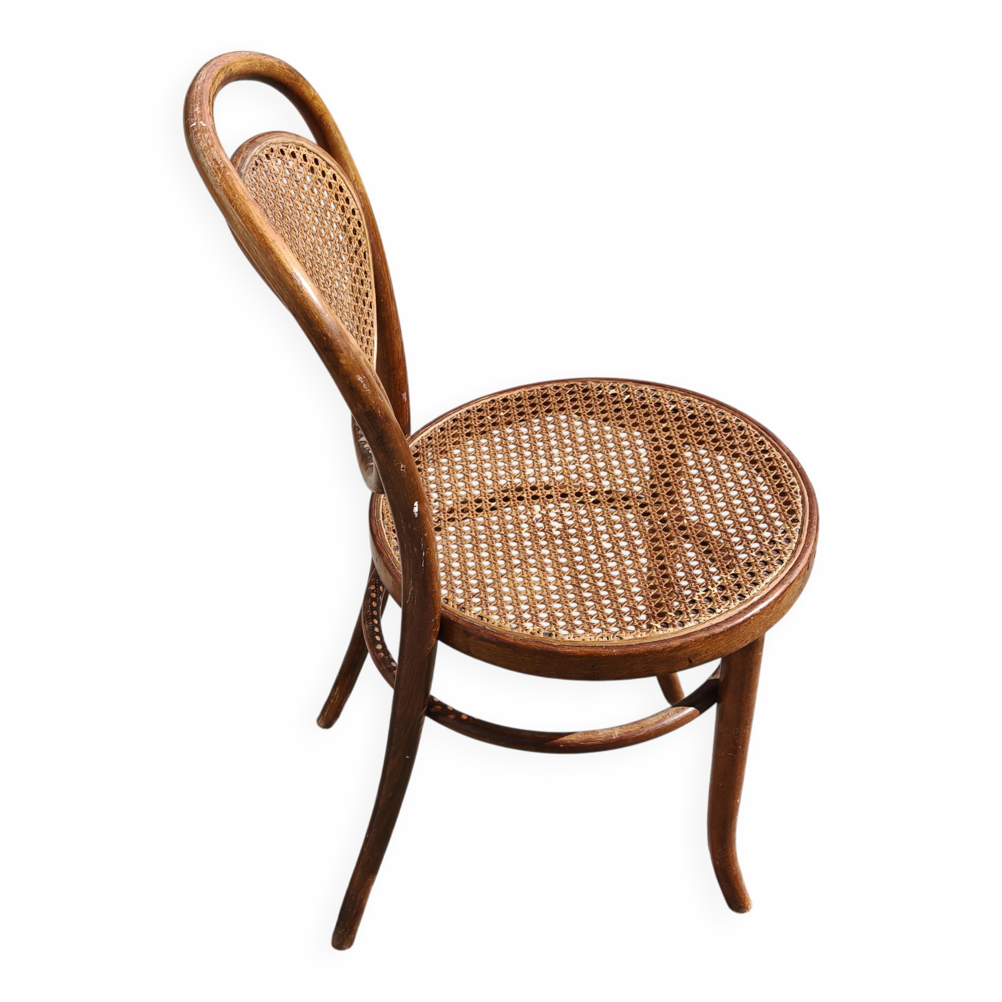 Paire de chaises en cannage et bois courbé par Mundus