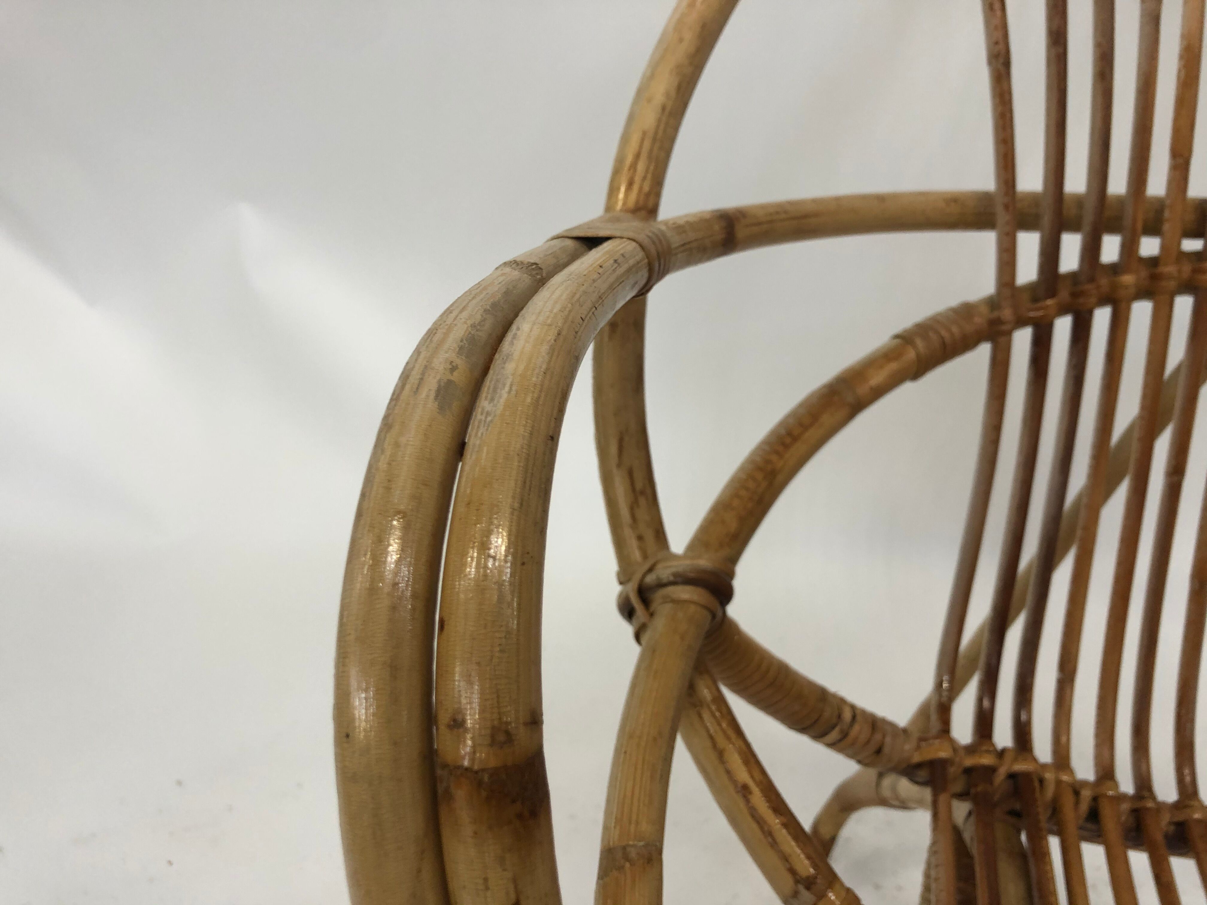 Rohe Noordwolde rattan chair, 1960, Netherlands