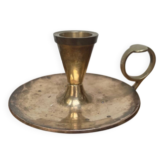 Brass cellar rat candle holder