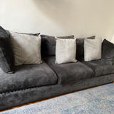 Grey velvet sofa 2,50m