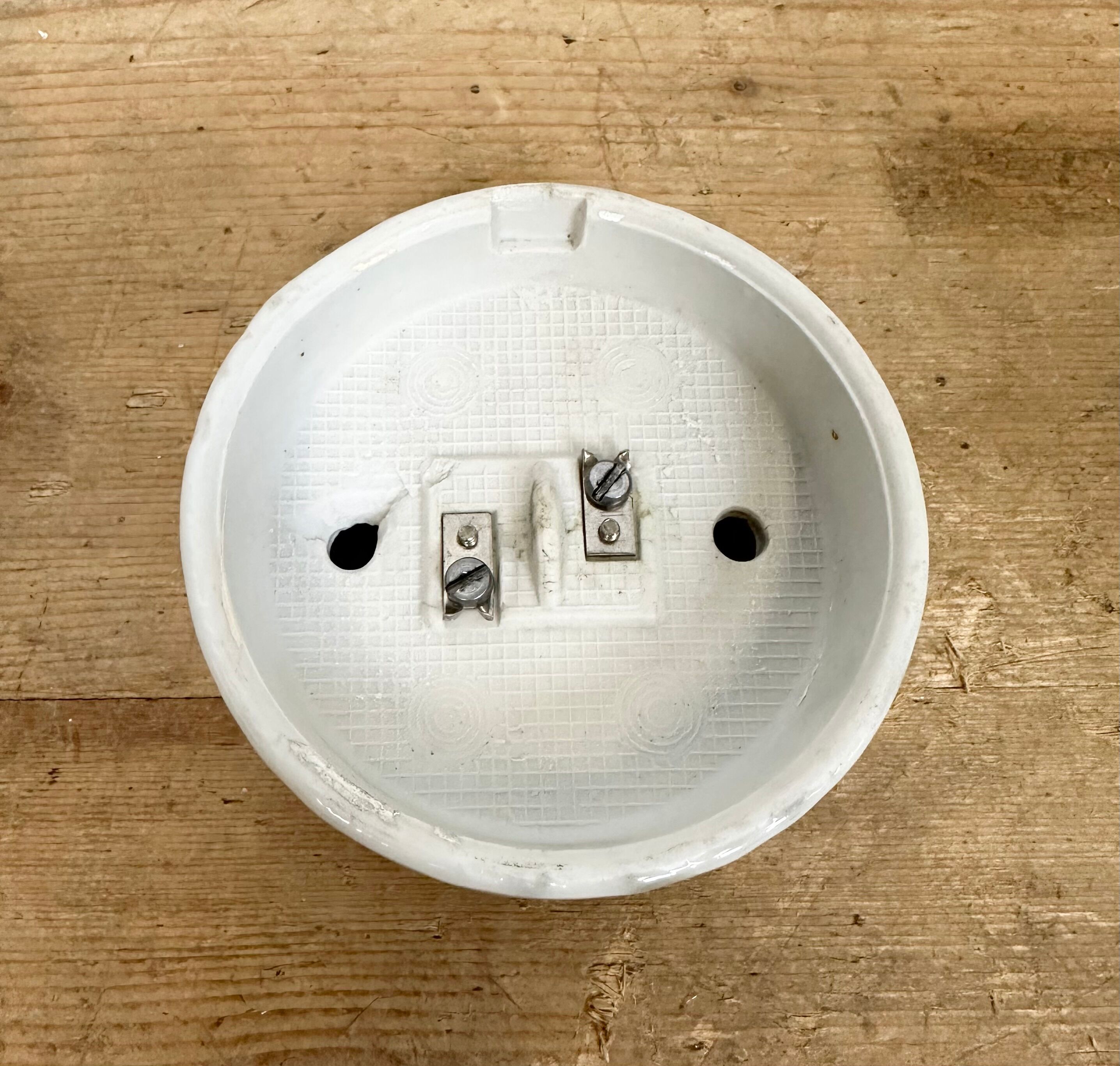 Vintage White Porcelain Ceiling Light, 1970s