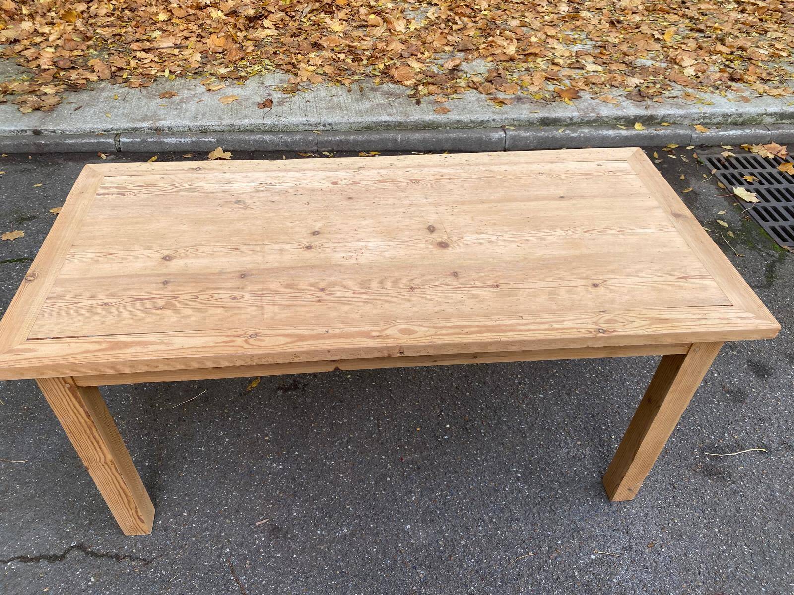 Renovated solid wood farmhouse dining table, 150cm