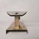 Set of 3 smoked glass and brass wall sconce lamps
