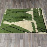 Green Moroccan rug, authentic Moroccan rug, 150/250cm