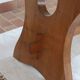 Solid wood dining table, sculpted brutalist base, 1960s.