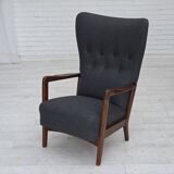 1960s, Danish armchair by Fritz Hansen model 8000/8020, furniture wool.