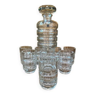 Spirits service, art deco, bohemian crystal, czechoslovakia, 30s, 40s