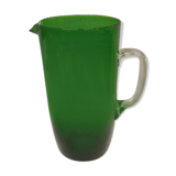 Green glass carafe