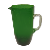 Green glass carafe