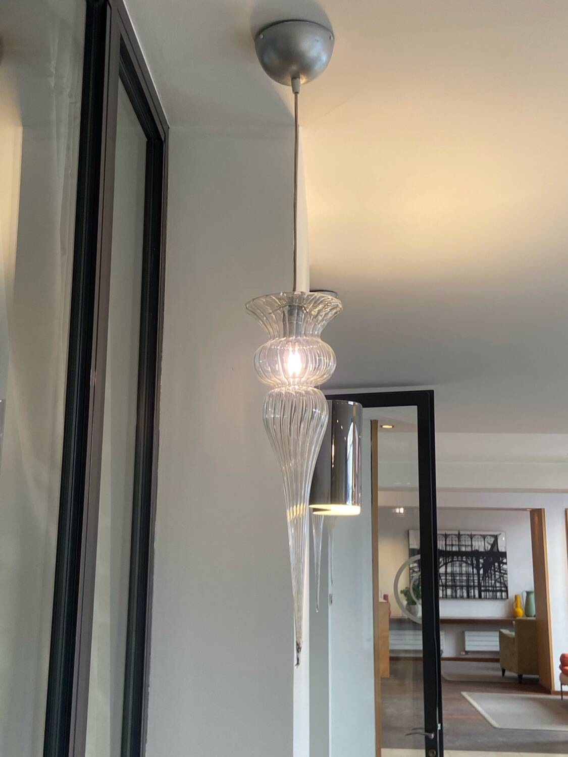 Lot suspension Melogranoblu Turandot verre de Murano