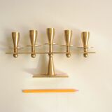 Rare mid-century modern brass candle hold from KARA Denmark 1960s.