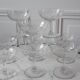 Set of 9 champagne glasses in crystal engraved XIXth