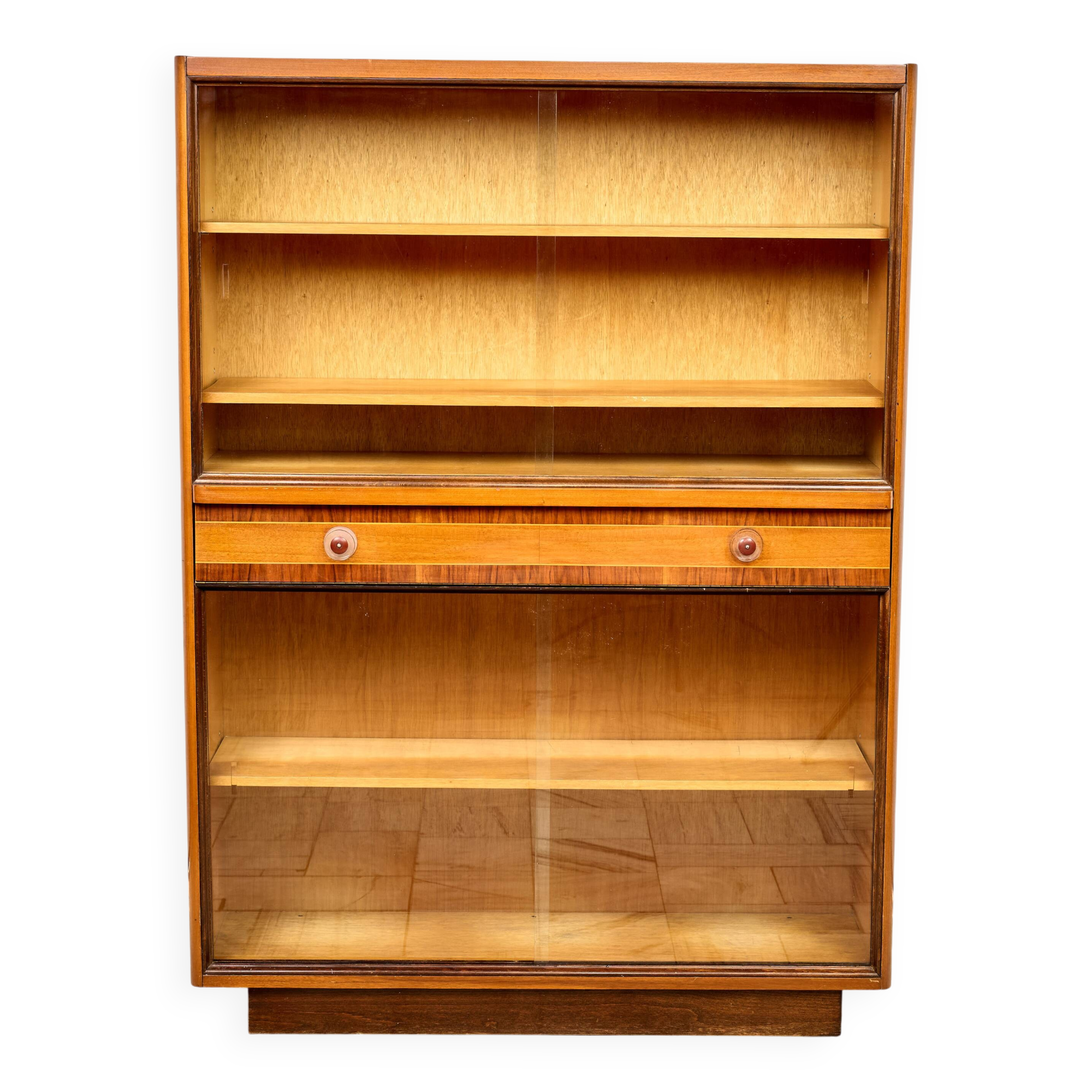 Art Deco Bookshelf, 1960s, Czechoslovakia