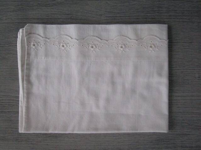 Antique embroidered child's pillowcase