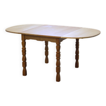 Table à manger extensible danoise avec rallonges dans le style de Henning Kjærnulf, 1960