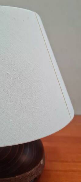 Lampe boule en bois et corde