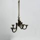 Brutalist bronze hanging chandelier by Michael Harjes, 1970s