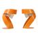 Abstract Orange Table Lamps Set of 2 Shaped Metal Sixties