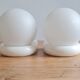 Appliques en opaline et bois