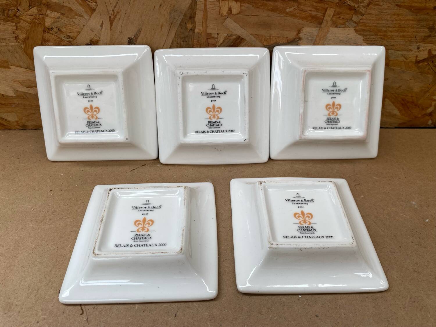 Series 5 pocket trays villeroy & boch relais château 2000 vintage porcelain