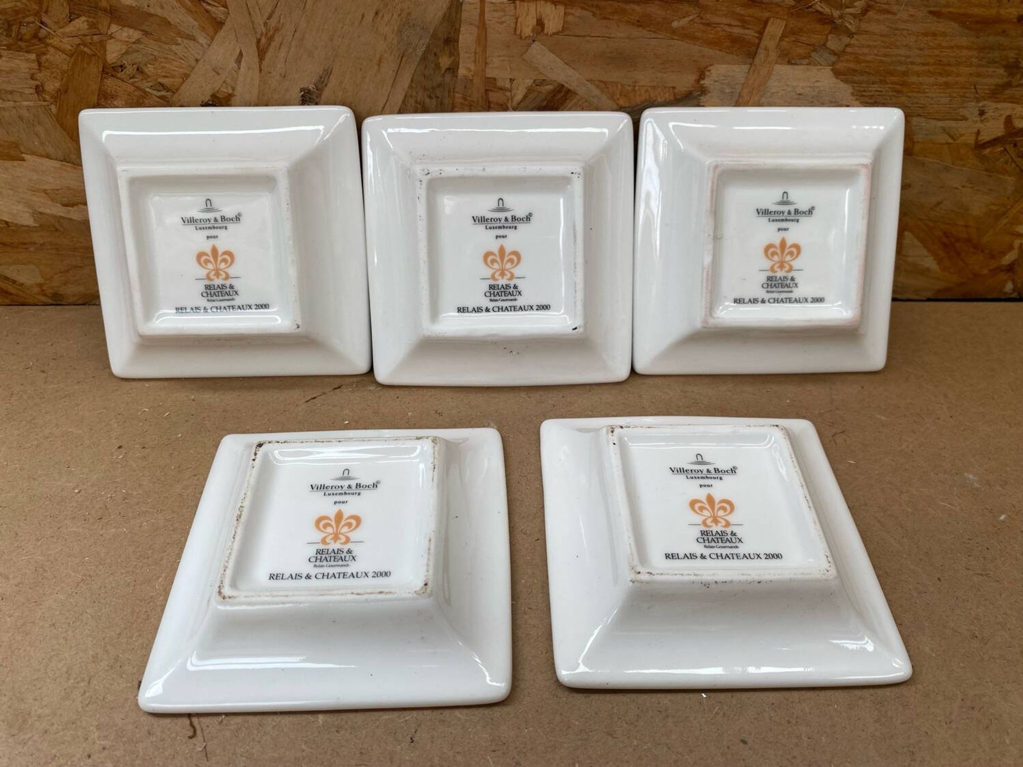 Series 5 pocket trays villeroy & boch relais château 2000 vintage porcelain