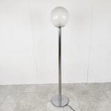 Vintage chrome and glass floor lamp, 1970s