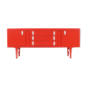 Red laqué wooden sideboard