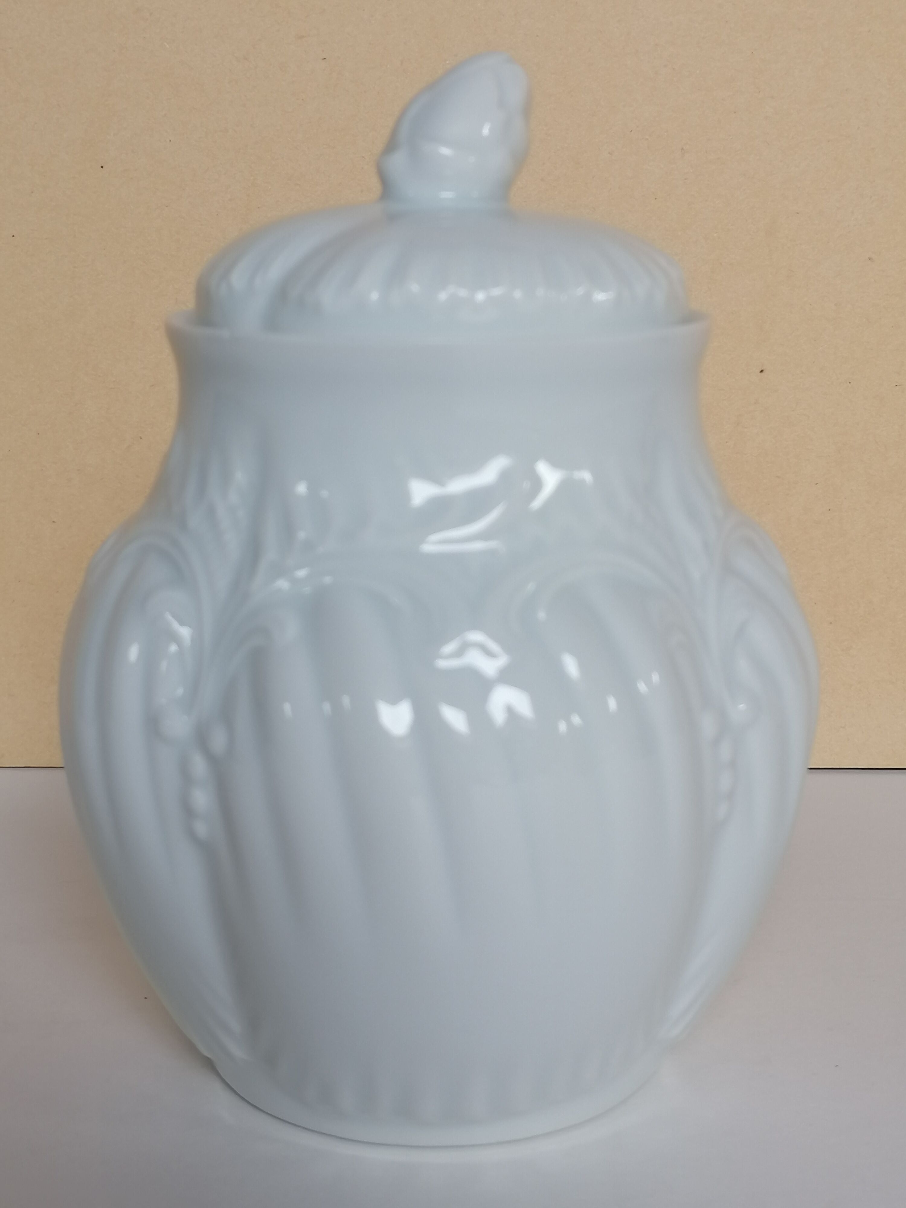 Sugar bowl in old white porcelain of Limoges