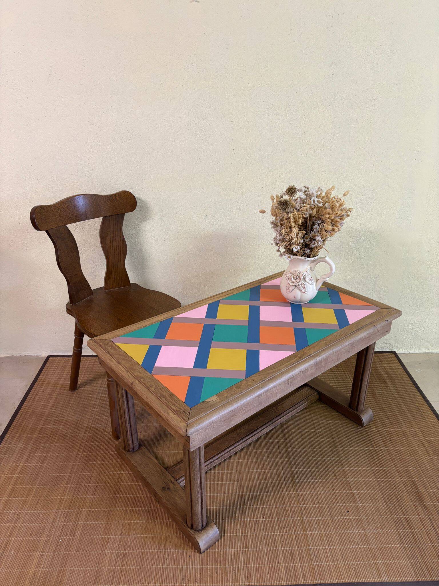 Colourful coffee table