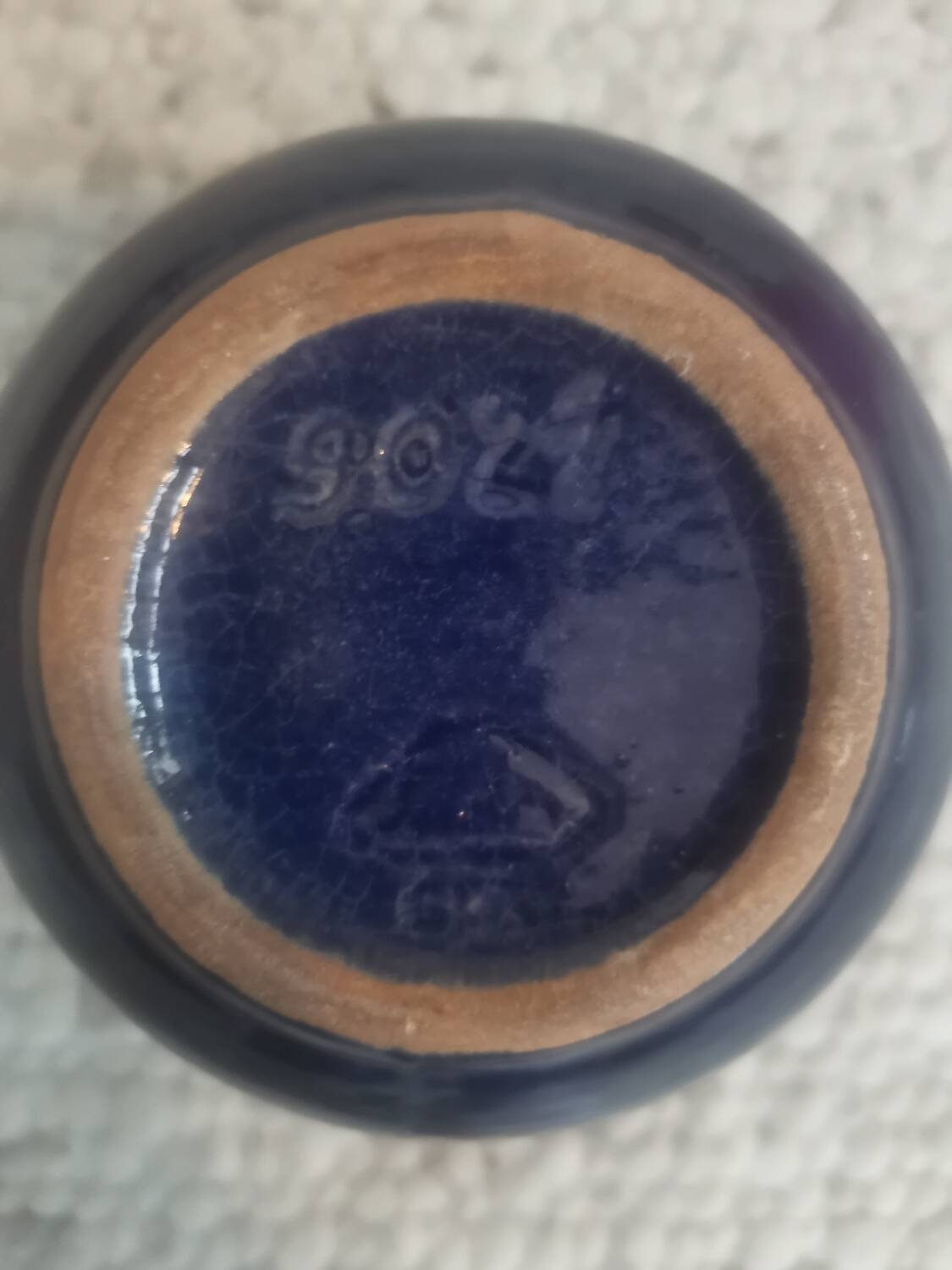 Vase pichet vintage en poterie Strehla – Céramique est-allemande du milieu du siècle, noir