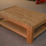Coffee table in oak and oak veneer from Belgian manufacture