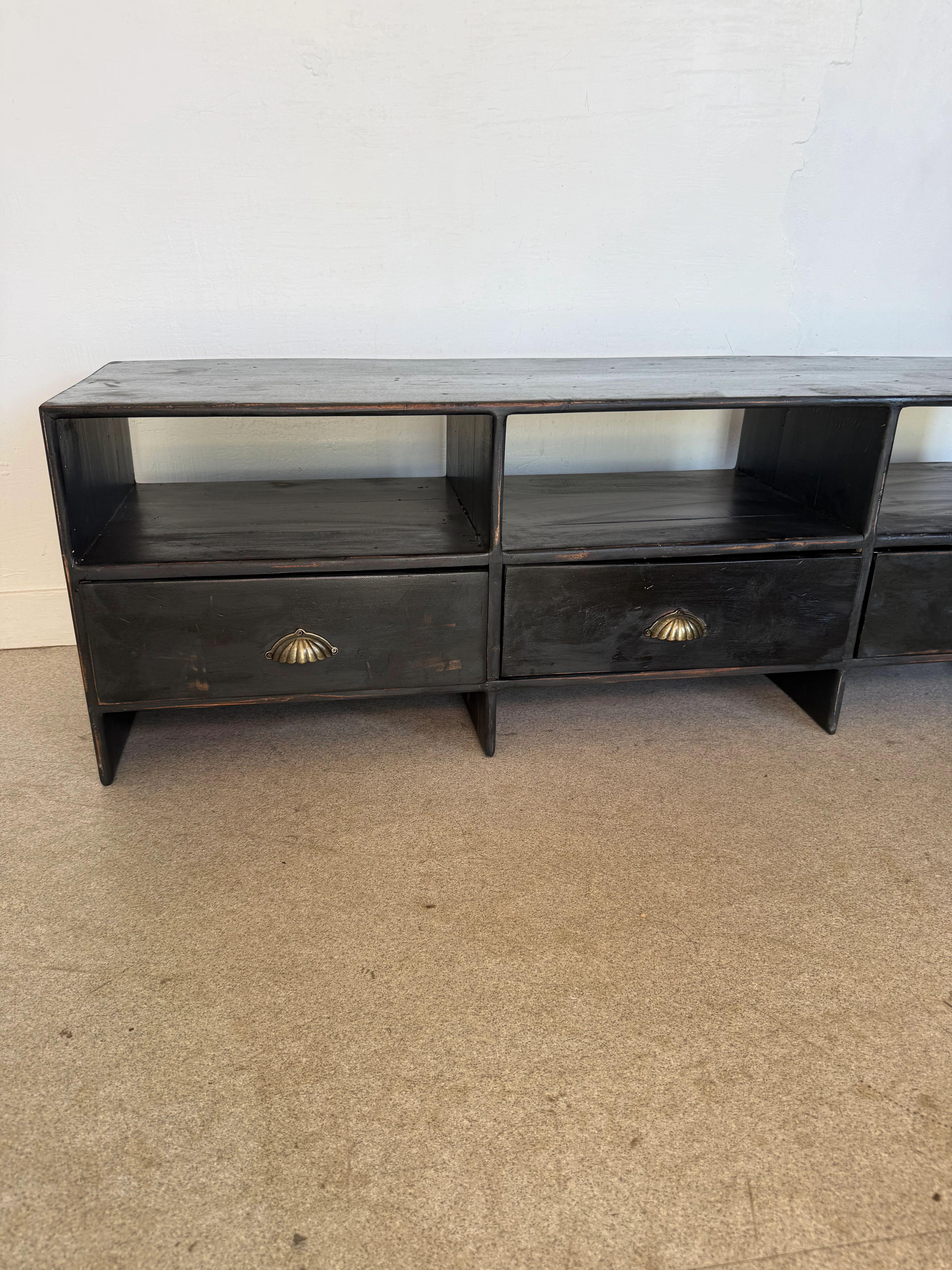Meuble bas de métier vintage enfilade buffet meuble tv