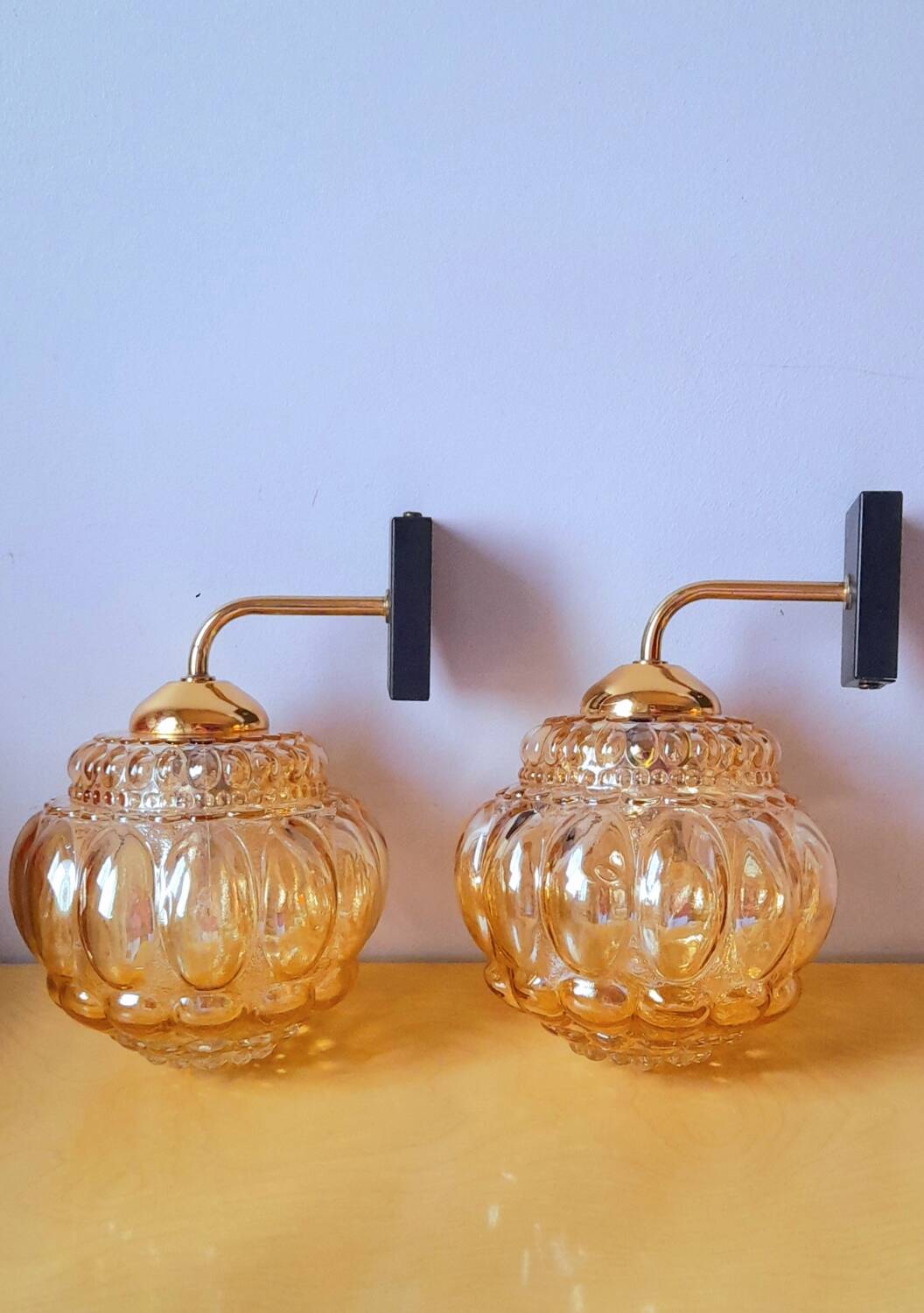 Pair of dlg Helena Tynell wall lights 70s