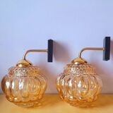 Pair of dlg Helena Tynell wall lights 70s