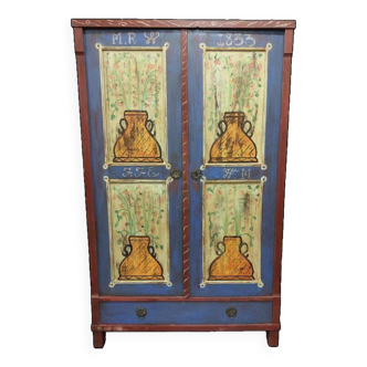 Silesian painted cabinet 1833 unique