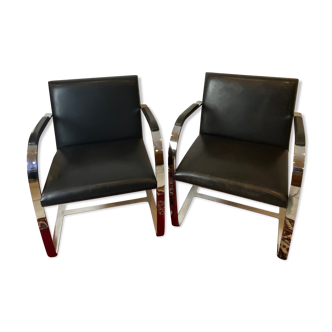 Paire de fauteuils Brno de Mies Van Der Rohe pour Knoll