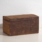 Petit coffre ancien à armature métallique (c.1920) #11