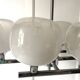 Lustre space age , design italien , chrome et verre