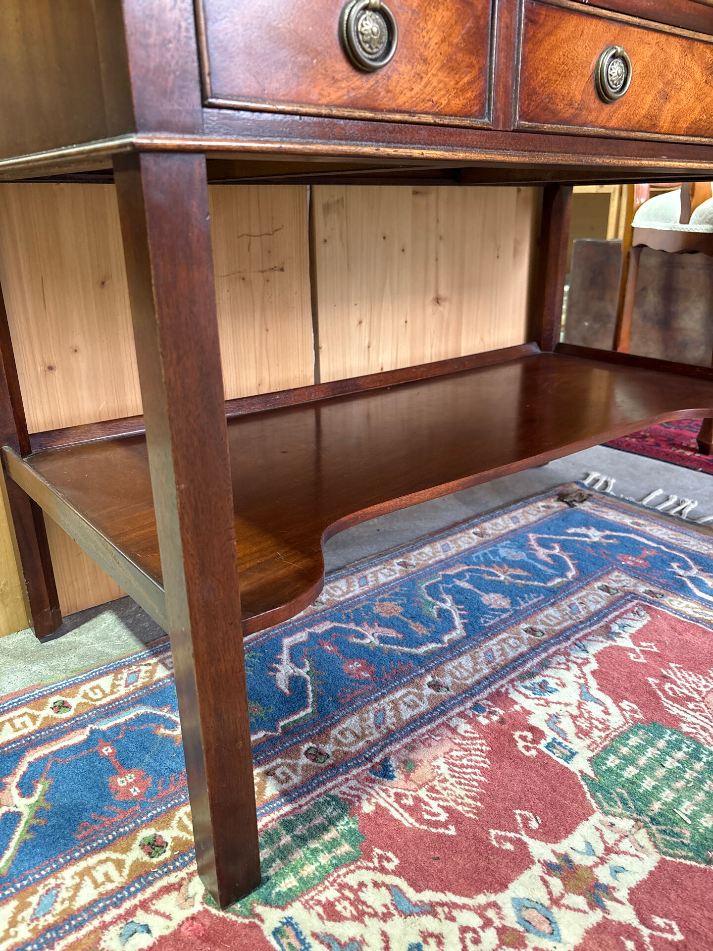 English mahogany sideboard with numerous drawers – sliding top
