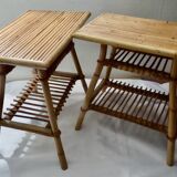 Rattan bedside tables from the 60s / 70s