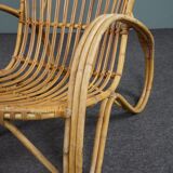 Rattan armchair, Rohé Noordwolde, 1950
