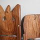 Pair of African wooden masks, vintage decoration, wooden African masks, 70s/80s