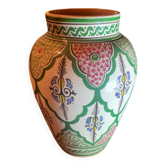 Vase en céramique marocain peint à la main