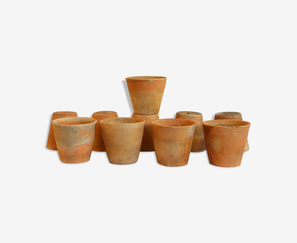 10 pots à semis anciens
